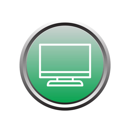 Illustration Vector graphic of monitor icon. Fit for PC, computer, desktop, television etc.のイラスト素材