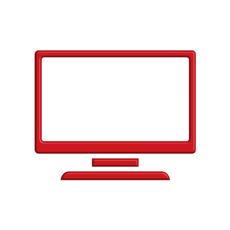 Illustration Vector graphic of monitor icon. Fit for PC, computer, desktop, television etc.のイラスト素材