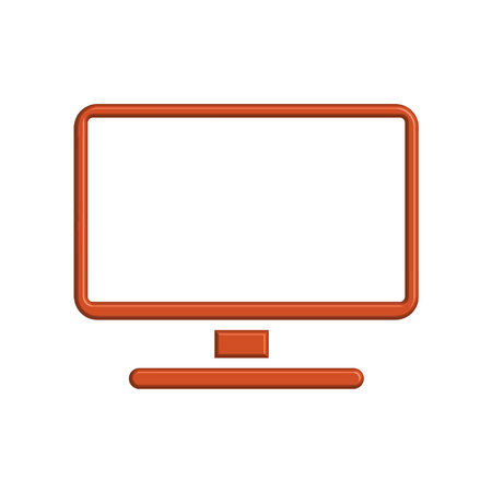 Illustration Vector graphic of monitor icon. Fit for PC, computer, desktop, television etc.のイラスト素材