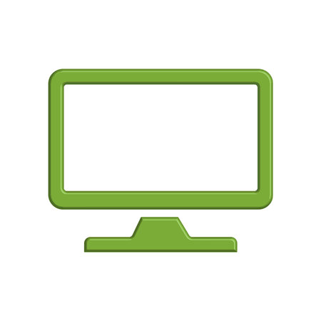 Illustration Vector graphic of monitor icon. Fit for PC, computer, desktop, television etc.のイラスト素材