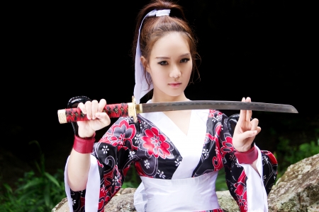 Samurai girlの写真素材