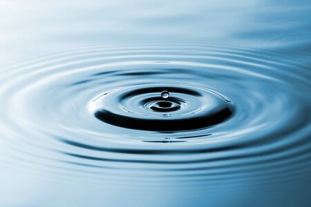 Clean water drops evoke pure nature.の写真素材