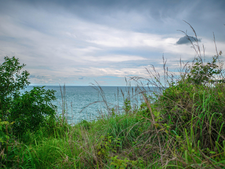 Beautiful nature with ocean and endless horizon in Khao Laem Ya Nation park,Holiday with the sea and skyの写真素材