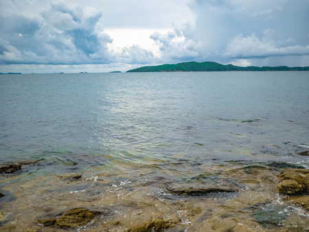 Rocky coast seascape in idylic ocean and View from the island,Khao Laem Ya nation park thailand,Holiday in summer conceptの写真素材