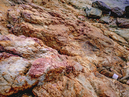 Close up Rocky coast near the oceanの写真素材