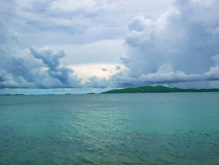 idyllic ocean and Cloudy sky in vacation time,summer conceptの写真素材