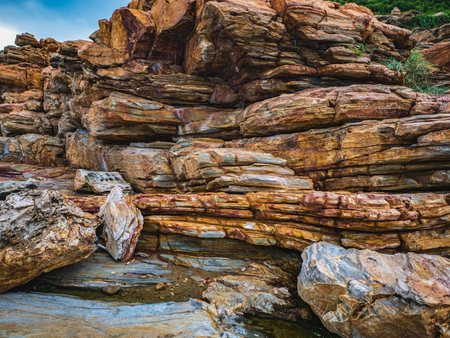 rocky ocean in the Khao Laem Ya nation park,Holiday in the nature travel,Texture wallpaperの写真素材