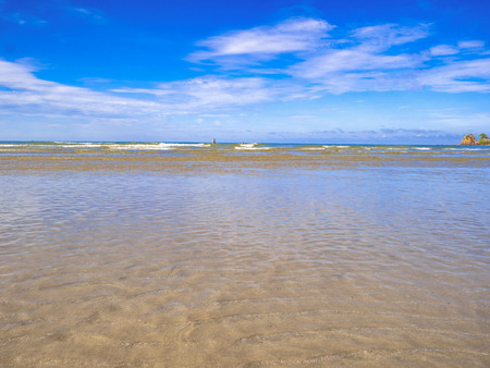 Tropical Idyllic ocean Blue sky and beautiful sand on the beach,Holiday on the beach,Summer concept.rayong Thailandの写真素材