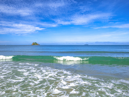 Amazing Idyllic ocean and Blue sky in vacation time,Holiday on the beach,Summer concept.Thailandの写真素材