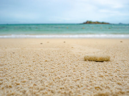 Close up stone on the beach,Tropical Idyllic Beach in vacation time,Holiday on the beach,Summer concept.の写真素材