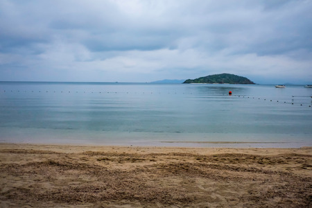 Tropical Idyllic Beach in the morning,Holiday on the beach,Summer concept,Koh mak island trat Thailandの写真素材