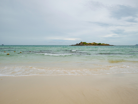 Tropical Idyllic ocean Blue sky and beautiful Beach in vacation time,Holiday on the beach,Samae San Island thailand.Summer concept.の写真素材