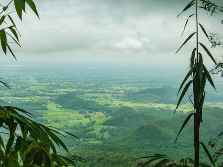Beautiful View on the way to the top of Khao Luang mountain in Ramkhamhaeng National Park,Sukhothai province Thailandの写真素材
