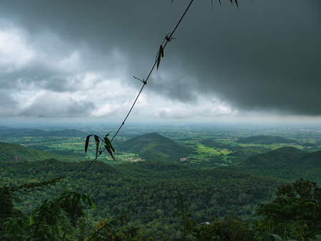 Beautiful View on the way to the top of Khao Luang mountain in Ramkhamhaeng National Park,Sukhothai province Thailandの写真素材