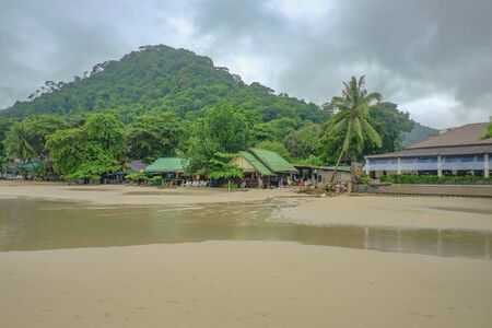 Beautiful Tropical Beach with nature Beside the beach on Koh chang Trat Thailandの写真素材