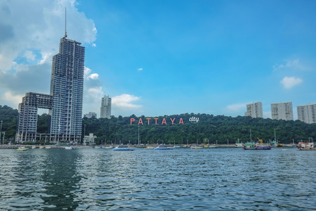 Chonburi, Thailand - 26 November 2016 : Beautiful View from Bali Hai Pier in Pattaya Thailandのeditorial素材