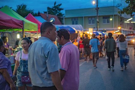 Samut Songkhram, Thailand - 16 September 2107 : Unacquainted Thai people and tourists come to visit...