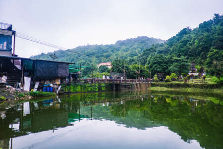 kanchanaburi/Thailand-1 July 2017:Unacquainted People in Etong village The village in the mist at kanchanaburi city Thailand.Pilok mine The Old mine near the Thai-Myanmar borderのeditorial素材