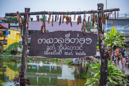 kanchanaburi/Thailand-1 July 2017Etong market at Etong village the hidden village in the mist at kanchanaburi city Thailand.Pilok mine The Old mine near the Thai-Myanmar borderのeditorial素材