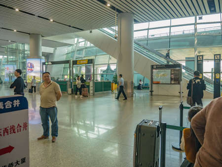 shantou/china-30 march 2018:Tourist in shantou internation airport at china.shantou city guangdong chinaのeditorial素材