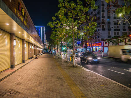 Shantou/china-30 march 2018:shantou city Traffic in the evening time at china.Shantou city of Teochew people in Guangdong province Chinaのeditorial素材