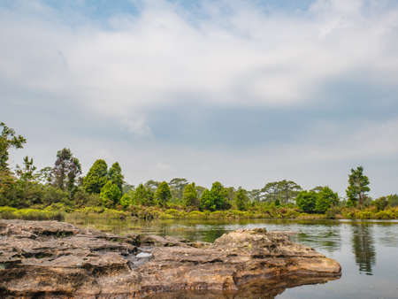 Anodard pond on Phu Kradueng mountain national park in Loei City Thailand.Phu Kradueng mountain national park the famous Travel destinationの写真素材