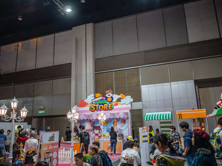 Bangkok/thailand- 26 Oct 2019:Unacquainted Gamer in Thailand game show at exhibition hall in siam paragon department store.Thailand game show the biggest game show in Seaのeditorial素材