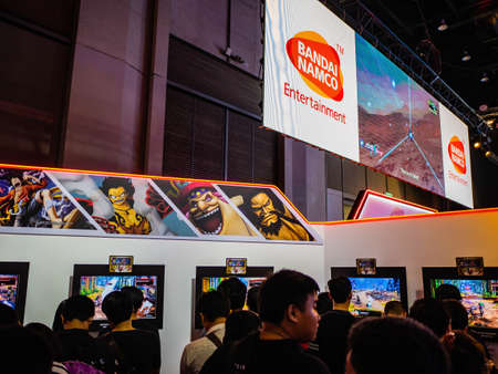 Bangkok/thailand- 26 Oct 2019:Unacquainted Gamer in Thailand game show at exhibition hall in siam paragon department store.Thailand game show the biggest game show in Seaのeditorial素材
