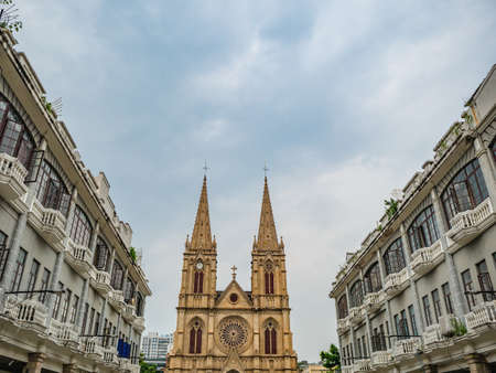 Sacred Heart Cathedral at guangzhou china.The Sacred Heart Cathedral is a Catholic church in the Diocese of Guangzhouのeditorial素材