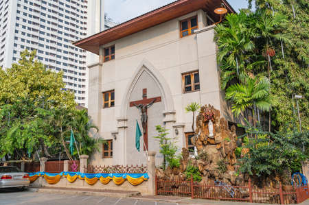 Bangkok/Thailand-19 Jan 2020:The Holy Rosary Church, also known as Kalawar Church, is a Roman Catholic church in Bangkok. It is located in Samphanthawong District, on the eastern bank of the Chao Phraya Riverのeditorial素材