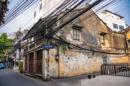 Bangkok/Thailand-19 Jan 2020:Old building on talat noi.Talat Noi or Talad Noi is a historic neighbourhood in Bangkok. It roughly occupies the area of the sub-district of same name in Samphanthawongのeditorial素材