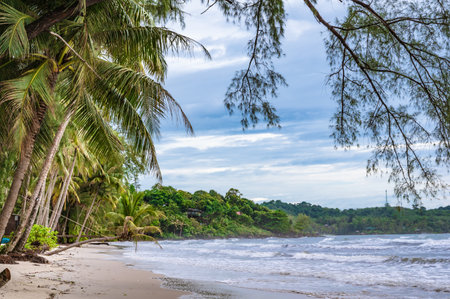 Beautiful idyllic seascape view on kohkood island in low season travel.Koh Kood, also known as Ko Kut, is an island in the Gulf of Thailandの写真素材