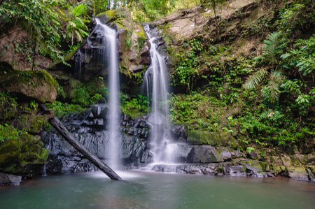 Sapan waterfall nan Thailand.Sapan is Small and tranquil Village in the mountain.の写真素材