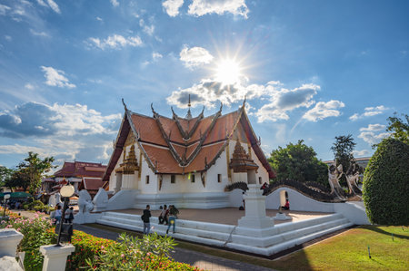 Nan.thailand-19.12.2021:The Wat Phumin is the most attractive temple in the town of Nan.のeditorial素材