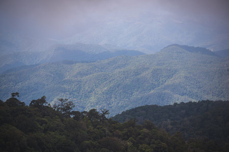 Beautiful landscape view on the mountain at monjong mountain.Doi Mon Jong is one of the top ten...