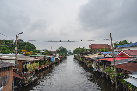 Bangkok.Thailand 24.09.2022 khlong bang luang floating market is a quaint market just a short distance outside the city center of Bangkok.the canal-side Artist House at Khlong Bang Luangのeditorial素材