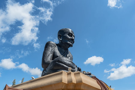 Luang Pu Thuat Big Buddha statue in Huay Mongkol Temple at Hua Hin District.Huay Mongkol Temple enshrined the largest statue of Luang Pho Thuat in the worldの写真素材