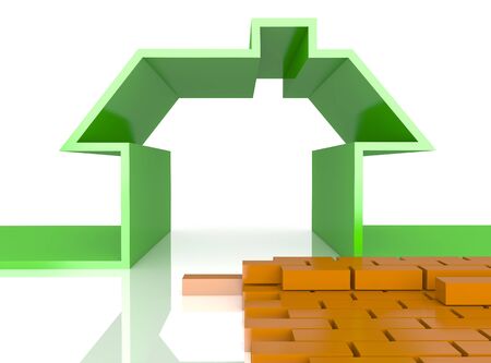 3d home buildの写真素材