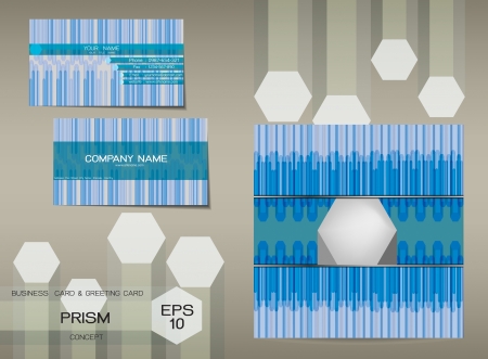 Prism concept business card and Greeting card templateのイラスト素材