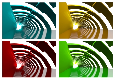 Set colorful of structure path interior rendering , Luxury for abstract backgroundの写真素材