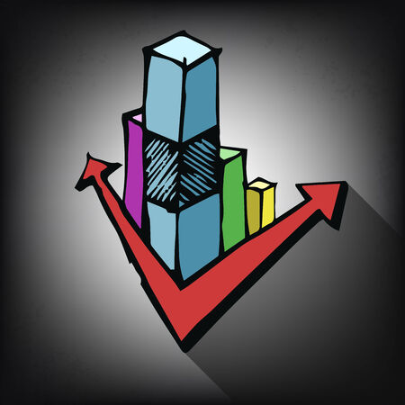 business doodle graphのイラスト素材