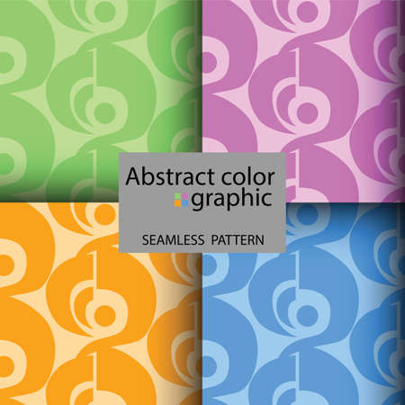 Abstract color graphic seamless pattern  Endless texture can be used for printing onto laminate, fabric and paper, scrap booking  Set of abstract colorful graphic backgroundのイラスト素材