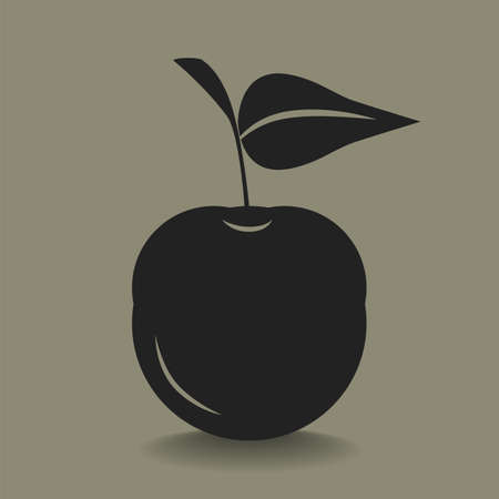 Cherry Icon with Bronze Backgroundのイラスト素材