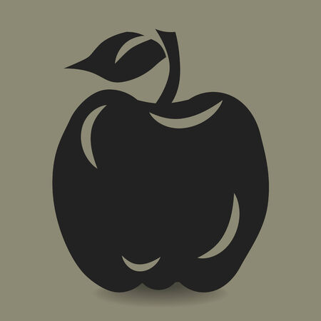 Apple Icon with Bronze Backgroundのイラスト素材