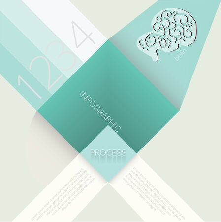 Infographic with brainのイラスト素材