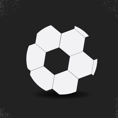 Soccer Ball Icon on Black backgroundのイラスト素材