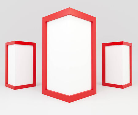 Blank Red Frame for Advertiseの写真素材