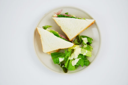 Sandwich isolate on white backgroundの写真素材