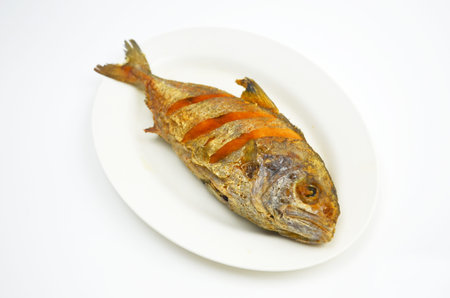 Fried Fish isolate on white background