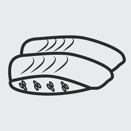 Sushi Icon, thickness line styleのイラスト素材